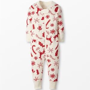 Hanna Andersson Scandi Deer organic zip sleeper 0-3M